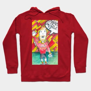 yellow and red footballer Hoodie